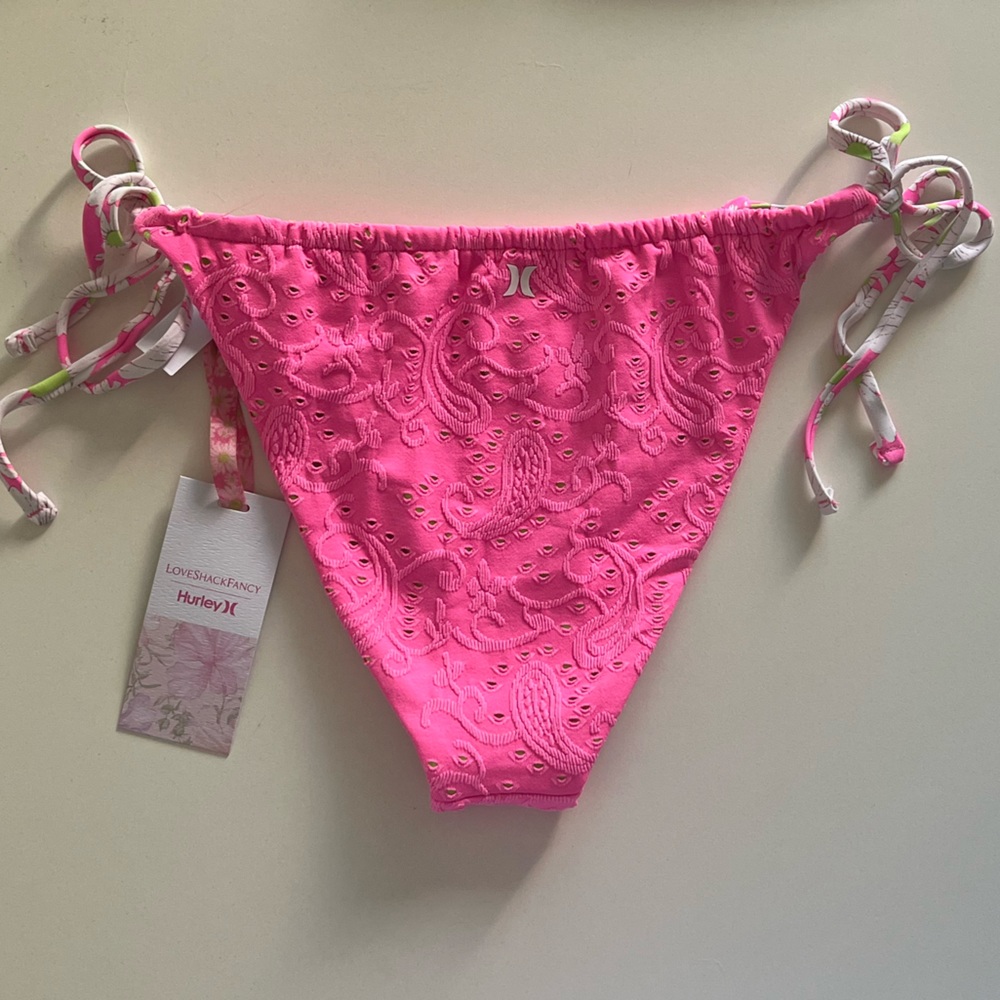{LoveShackFancy x Hurley} Brand New Cotton Candy Reversible Eyelet Bikini SET - Picture 16 of 16